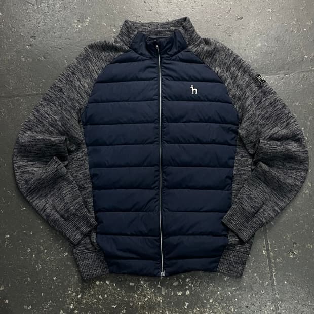 100 헤지스 하이브리드 니트 패딩 자켓 