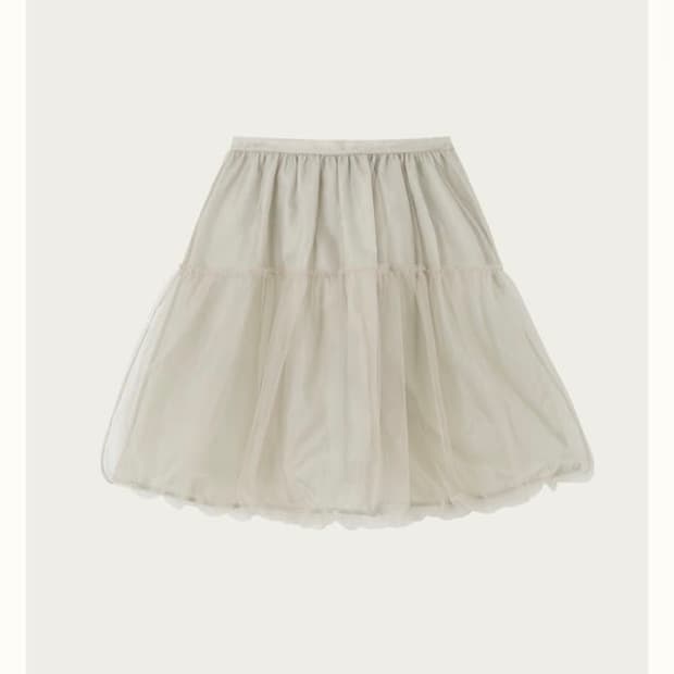 리본빛 캐리 쉬어 스커트 s