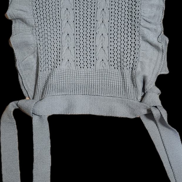 베이지 브라운 니트 조끼 베스트