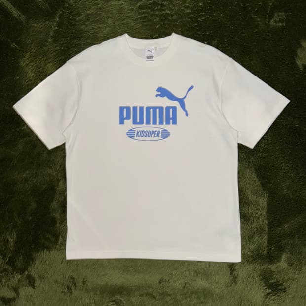 [L] 푸마 X 키드슈퍼 스튜디오 콜라보 그래픽 티셔츠 화이트