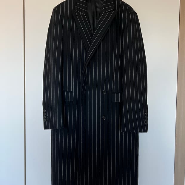 매장가 200만 준지 더블 스트라이프 레이어드 코트