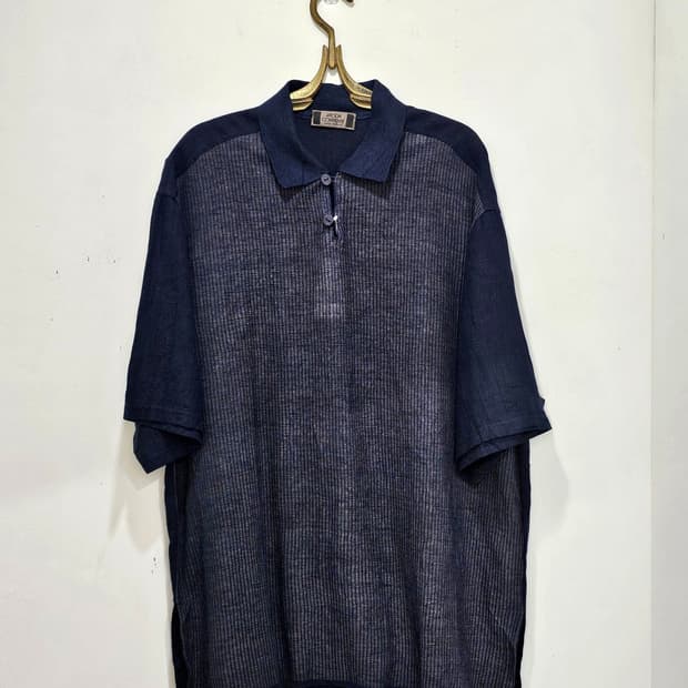 Italy Moda Corrente 린넨100 PK 반팔 셔츠