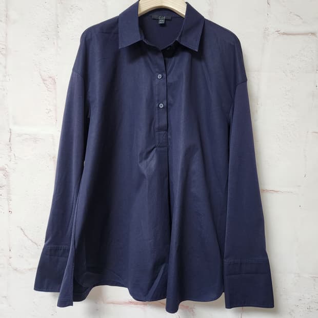 COS 코스 네이비 블라우스 셔츠