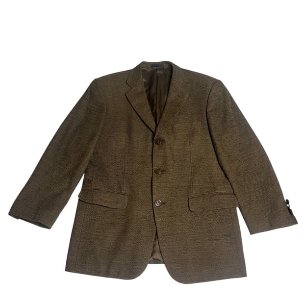 입생로랑 00s 브라운 트위드 클래식 블레이저
