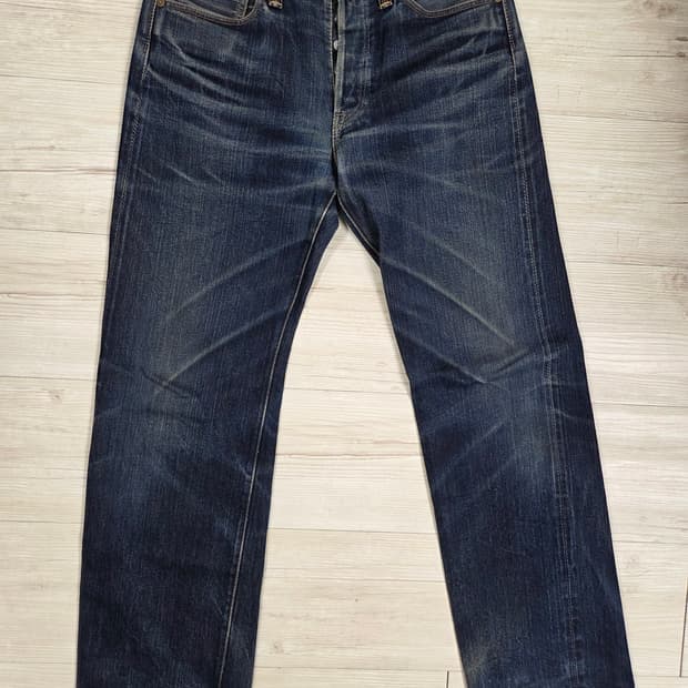 더 플랫 헤드 셀비지 데님팬츠 F350