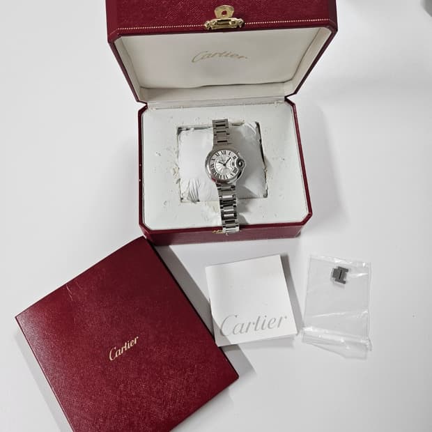 까르띠에 발롱블루 33 오토메틱 스틸 시계