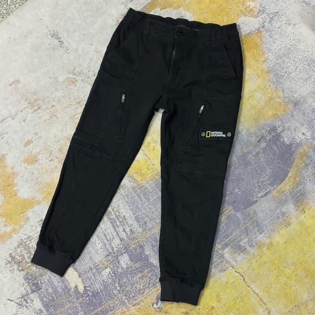 내셔널지오그래픽 와펜 조거팬츠 블랙 L