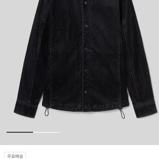 (48) 준지 25FW 슬럽벨벳 데님 코치 셔츠 자켓 - 블랙