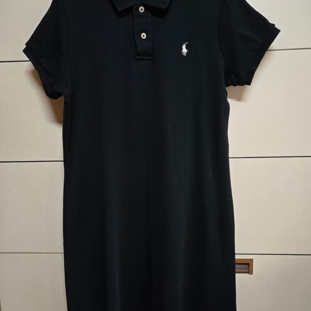 폴로 랄프로렌 스포츠 블랙 반팔 카라 원피스