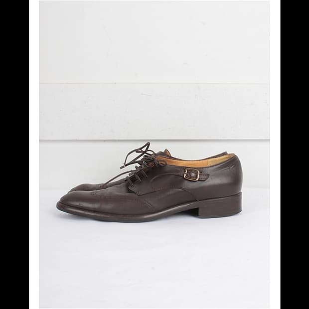 90년대 막스마라 레더 몽크 스트랩 윙팁