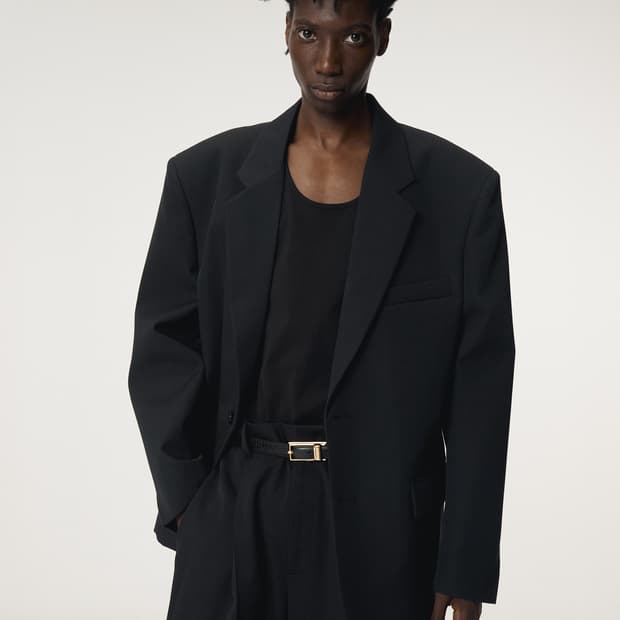 렉토 25FW 스트럭쳐 울 블렌드 싱글 자켓 블랙