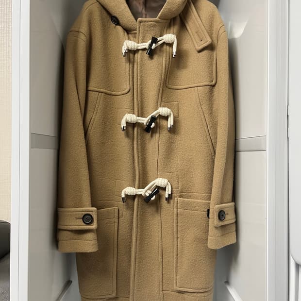 솔리드옴므 베이지 더플 코트 46사이즈