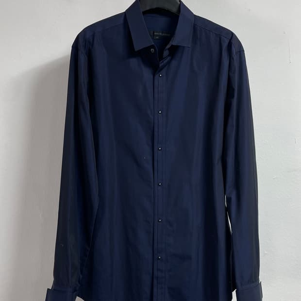 솔리드옴므 긴팔 네이비 셔츠 (on.208)  