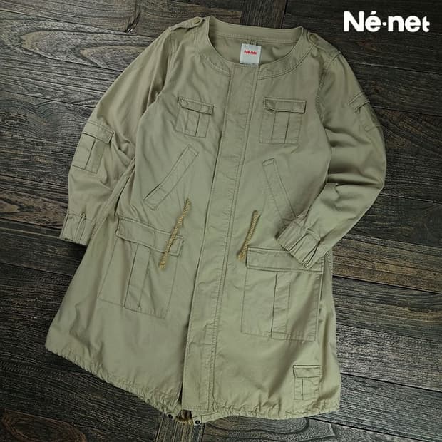 [네넷] 이세이미야케 카라리스 논카라 피시테일 파카 야상 P01504