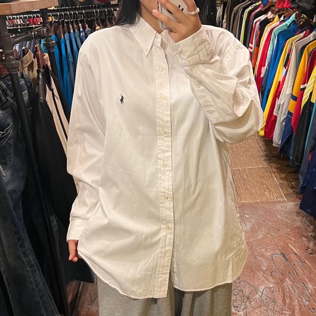 [HI]폴로 긴팔셔츠 화이트