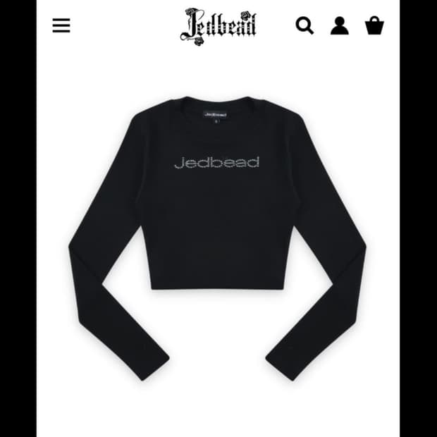 제드비드 시티 쥬얼리 크롭 탑 블랙