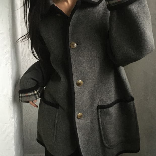 Burberry 버버리 차콜 울 코트 