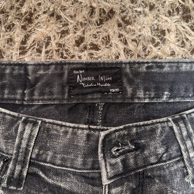 Number(N)ine Faded Black Wash Denim
