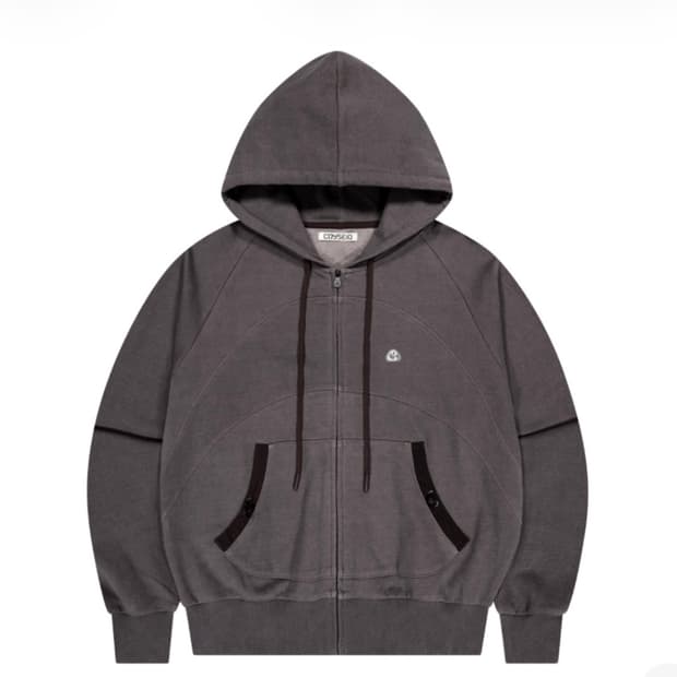 코이세이오 스트링 포켓 후드 집업 와인