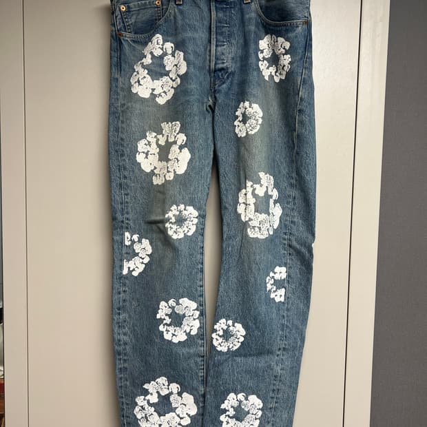 33) 데님티어스 리바이스 501 라이트 워시진 데님 팬츠