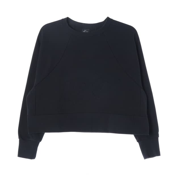 나이키 드라이핏 엠보 빅로고 크롭 맨투맨 블랙 XL