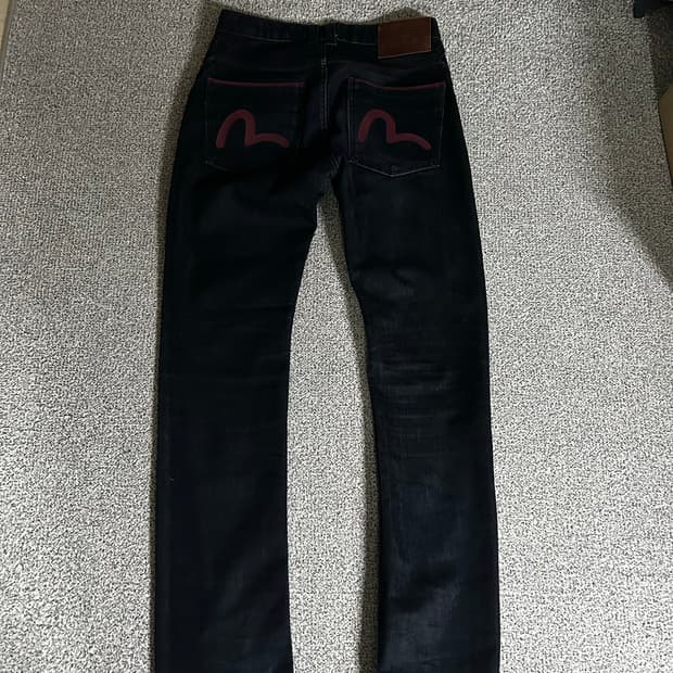 에비수 데님 팬츠 레드