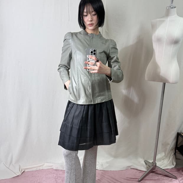 Ballsey 실크 블렌드 캉캉 스커트