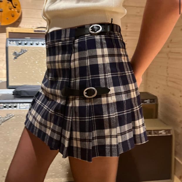 브랜디멜빌 다나 버클 체크스커트