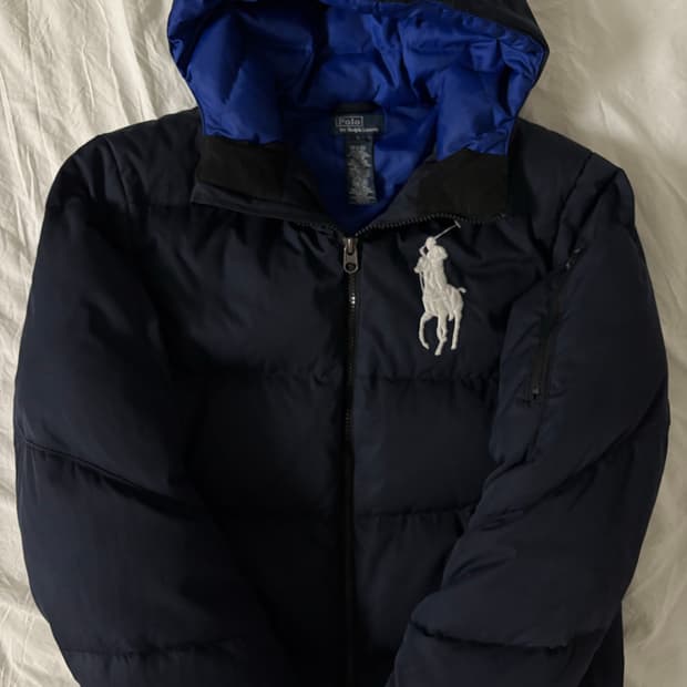 폴로 빅포니 패딩 네이비 