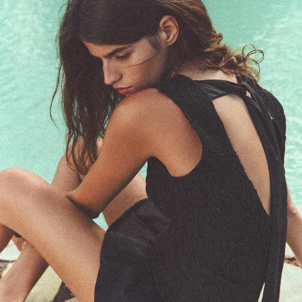 ZARA 프릴 포플린 미니 원피스