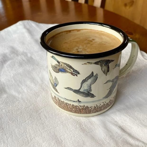 빈티지 스틸 아웃도어 컵 새