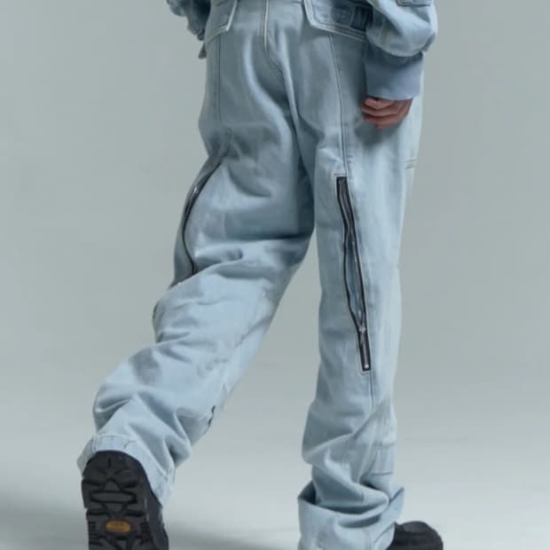 MPa WAVE ZIPPER PANTS (STEEL BLUE) L