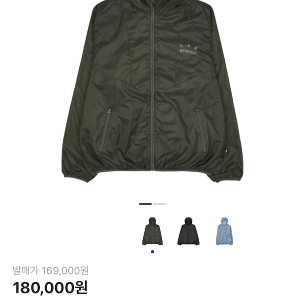 아이앱 스튜디오 립스탑 윈드 자켓 딥 그린