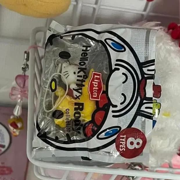 고전 로디 베이비 키티스트랩 립톤 한정판 고전키티 콜렉션 스트랩 키링