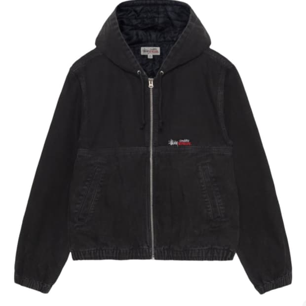 스투시 인슐레이티드 캔버스 워크 자켓 블랙 XL