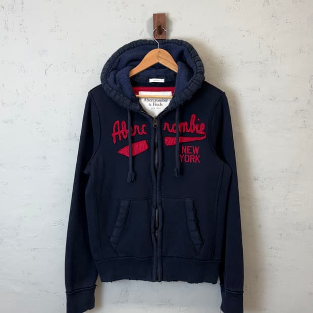 아베크롬비 디스트레드 그런지 후드집업 네이비