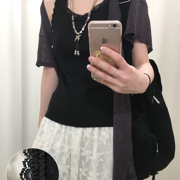 vintage lace sleeveless