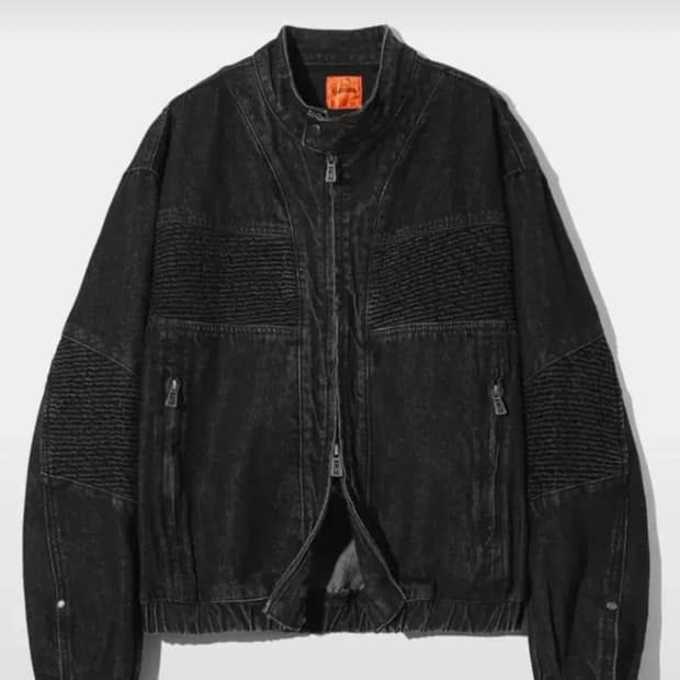 데님 바이커 자켓