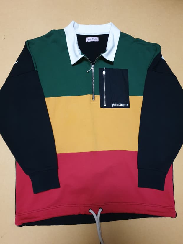 팜엔젤스 컬러블록 점퍼 방탄 정국 착용