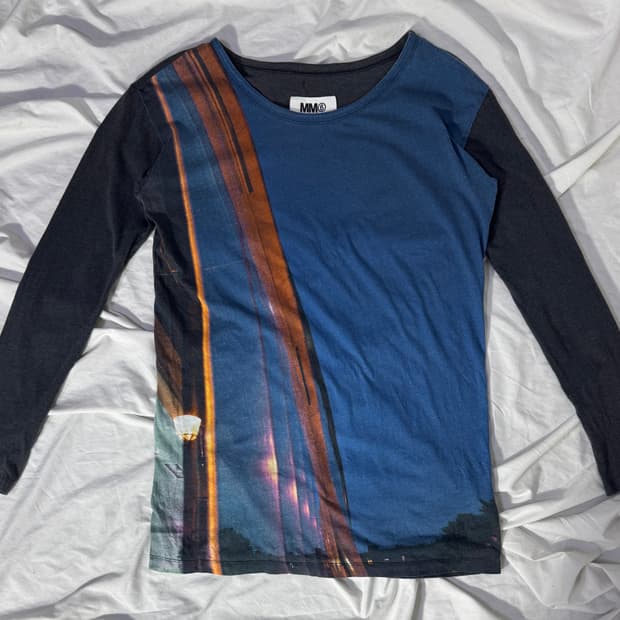 14aw mm6 그래픽 롱슬리브 메종 마르지엘라