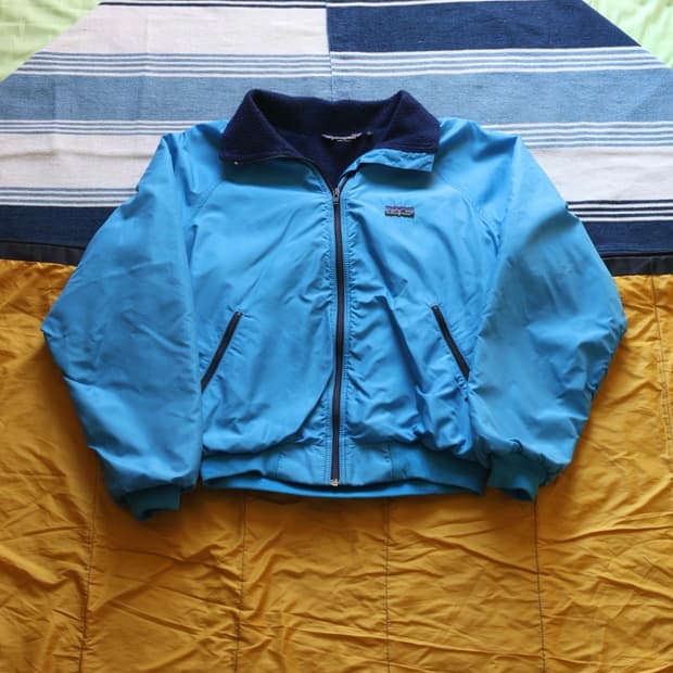 파타고니아 80s 초기형 쉘드 신칠라 자켓 아쿠아 블루 L