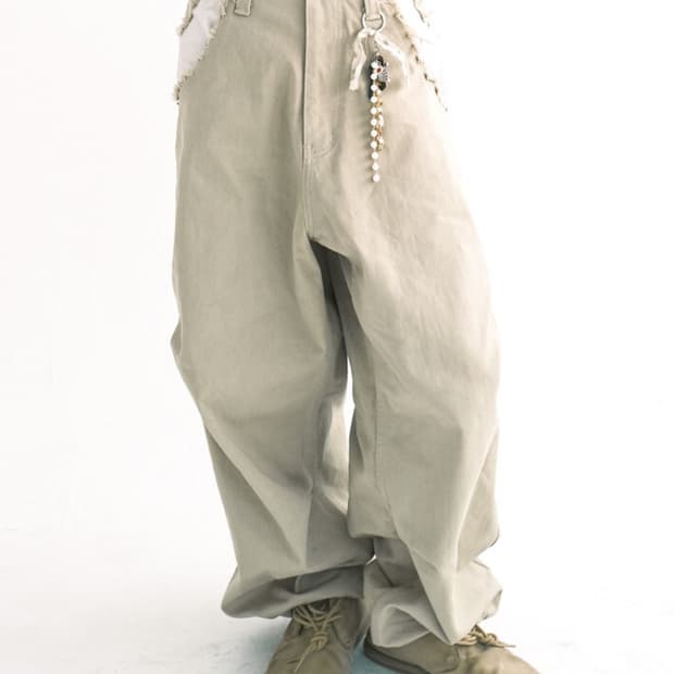 샵페어리 cut-off cotton maxi pants