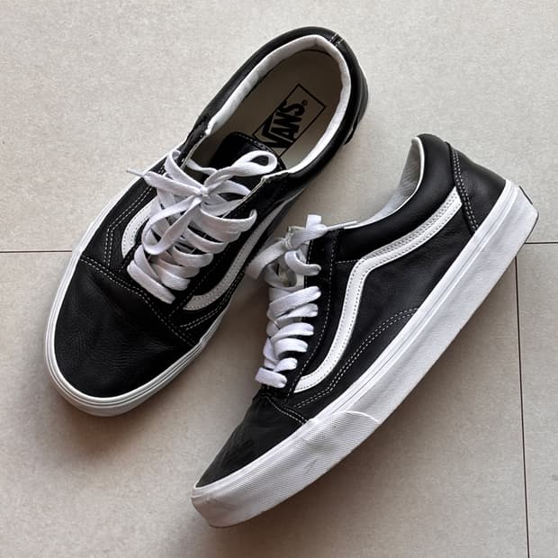 반스 레더 올드스쿨 블랙 290