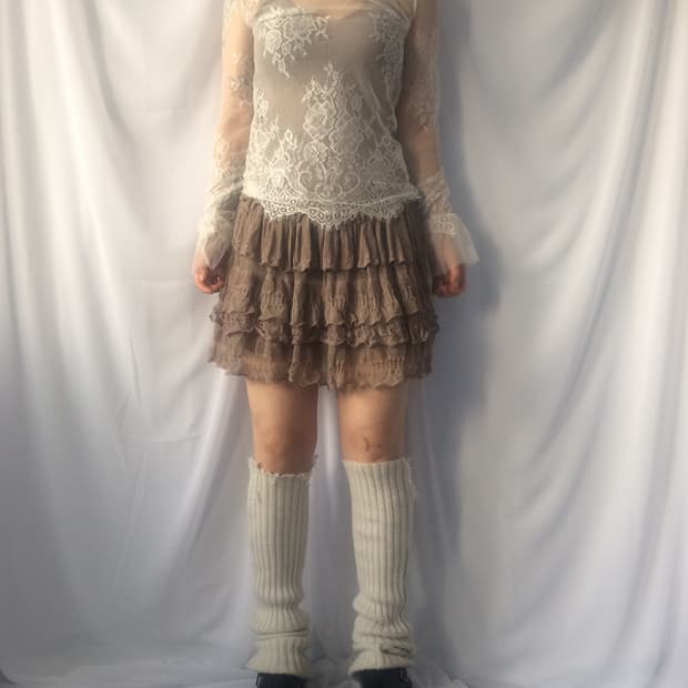 Lace see through blouse