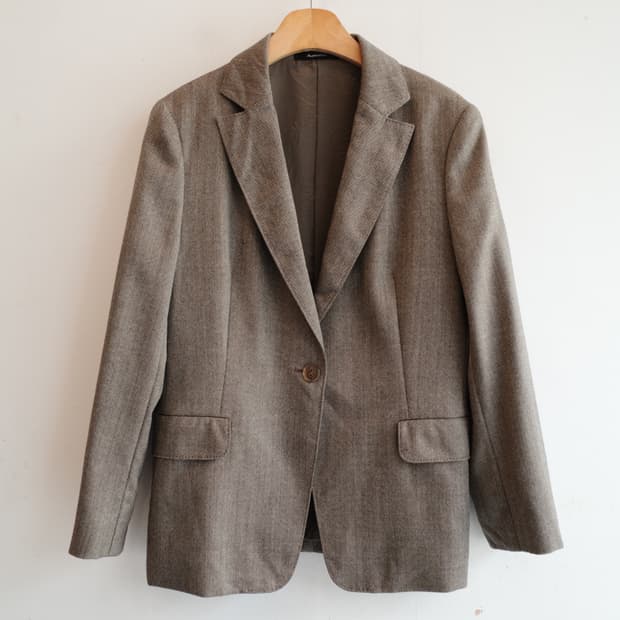 Aquascutum 아쿠아스큐텀 원버튼 울자켓