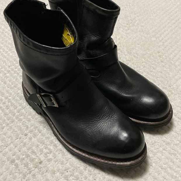 패스파인더 웨스턴 무드 레더 엔지니어 부츠 블랙