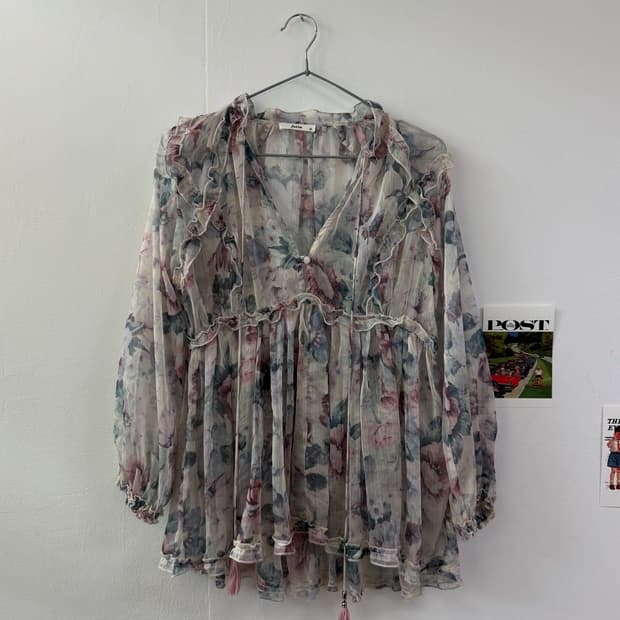 Japan flower blouse 블라우스