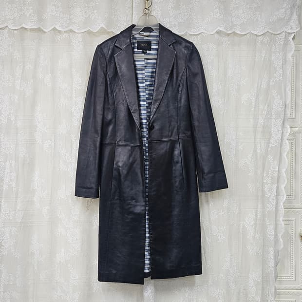 여성 양가죽 롱자켓