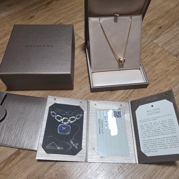 불가리 비제로원 락네크리스 18k