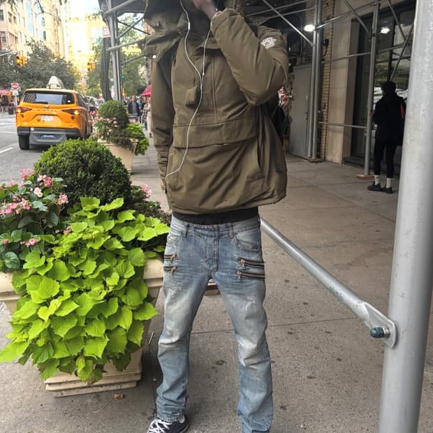 balmain 4-zipper biker jeans